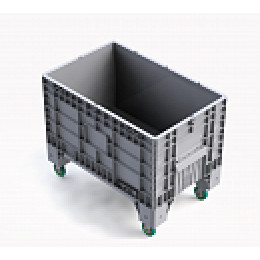 Контейнер пластиковый 1020х640х810 мм серый на колесах