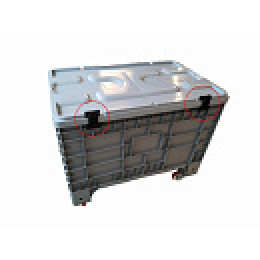 Контейнер пластиковый 1020х640х810 мм серый на колесах