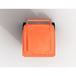 Передвижной мусорный контейнер с крышкой на колесах 120 л зеленый