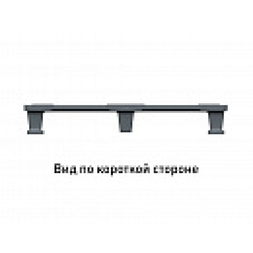 Поддон перфорированный пластиковый 1200х1000x150 на 2-х полозьях серый