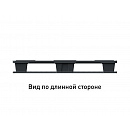 Поддон перфорированный пластиковый 1200х1000x150 на 2-х полозьях серый