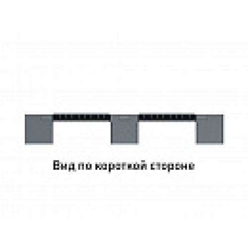 Поддон сплошной пластиковый 1200х1000x150 на 3-х полозьях усиленный одной трубой