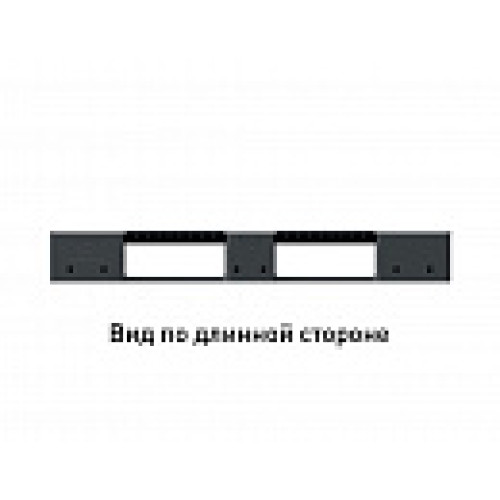 Поддон сплошной пластиковый 1200х1000x150 на 3-х полозьях усиленный одной трубой