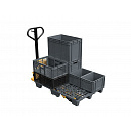 Поддон перфорированный пластиковый 1200х800х140 на ножках серый