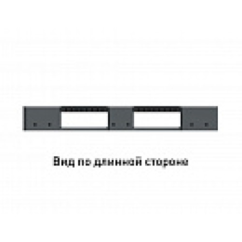 Поддон сплошной 1200x800x150 на 3-х полозьях