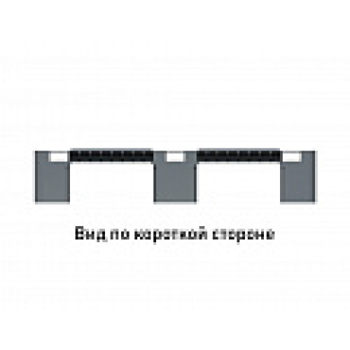 Поддон сплошной 1200x800x150 на 3-х полозьях