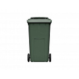 Передвижной мусорный контейнер с крышкой на колесах 240 л зеленый