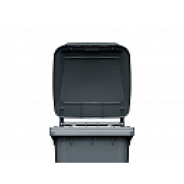 Передвижной мусорный контейнер с крышкой на колесах 240 л зеленый