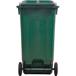 Передвижной мусорный контейнер с крышкой на колесах 360 л зеленый