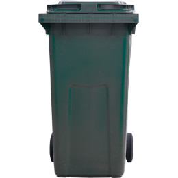 Передвижной мусорный контейнер с крышкой на колесах 360 л зеленый