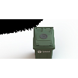 Передвижной мусорный контейнер с крышкой на колесах 360 л зеленый