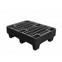 Перфорированный пластиковый поддон 800x600 на ножках черный