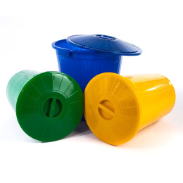 Бак круглый с крышкой 80л