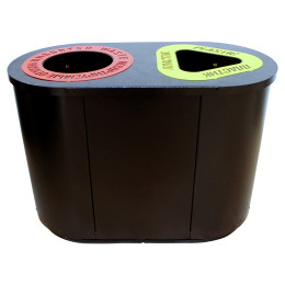 Урна для раздельного сбора мусора «Город» 2 секции (2 х 21л)