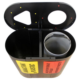 Урна для раздельного сбора мусора «Город» 2 секции (2 х 32л)