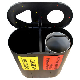 Урна для раздельного сбора мусора «Город» 2 секции (2 х 38л)