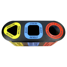 Урна для раздельного сбора мусора «Город» 3 секции (3 х 21л)