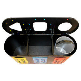 Урна для раздельного сбора мусора «Город» 3 секции (3 х 21л)