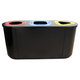 Урна для раздельного сбора мусора «Город» 3 секции (3 х 21л)