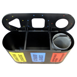 Урна для раздельного сбора мусора «Город» 3 секции (3 х 26л)