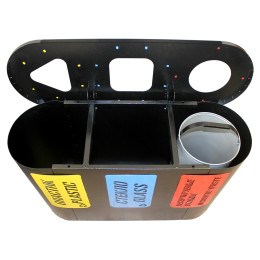 Урна для раздельного сбора мусора «Город» 3 секции (3 х 32л)