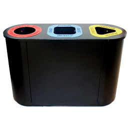 Урна для раздельного сбора мусора «Город» 3 секции (3 х 32л)