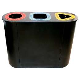 Урна для раздельного сбора мусора «Город» 3 секции (3 х 48л)