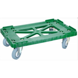 Тележка для пластиковых ящиков Арт. 508-2 серые резиновые колёса