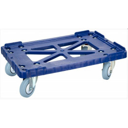 Тележка для пластиковых ящиков Арт. 508-2 серые резиновые колёса