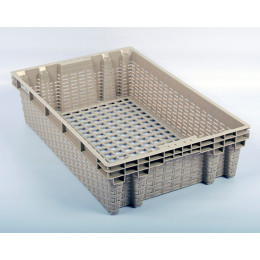 Евролоток 600x400x152 с перфорацией в виде плетеной корзины