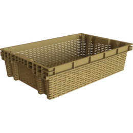 Евролоток 600x400x152 с перфорацией в виде плетеной корзины