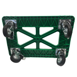 Тележка для пластиковых ящиков Арт. 508-3 чёрные колёса , два тормоза