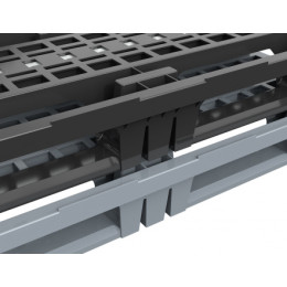 Паллет перфорированный на 3-х полозьях, вкладываемый. Арт. 02.122.91