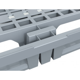 Паллет перфорированный на 3-х полозьях, вкладываемый. Арт. 02.122.91