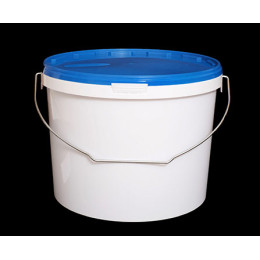 Ведро 11,3л пластиковое с крышкой и металл ручкой