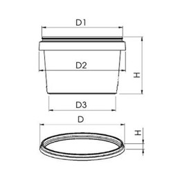 Ведро 3,3 л прямоугольное с контрольным замком