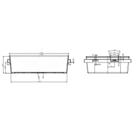 Контейнер 0,2л. прямоугольный с крышкой, без ручки прозрачный