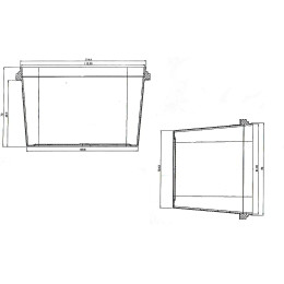 Ведро-контейнер 0,5 л квадратный с крышкой,без ручки