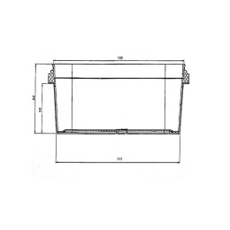 Контейнер 0,6л. прямоугольный с крышкой, без ручки прозрачный