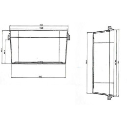 Ведро-контейнер 1 л квадратный с крышкой,без ручки