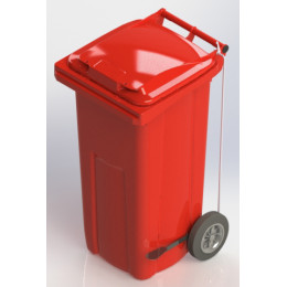 Контейнер для мусора на 120 л, на 2-х колёсах с крышкой и педалью. Арт. MGBT-120-П